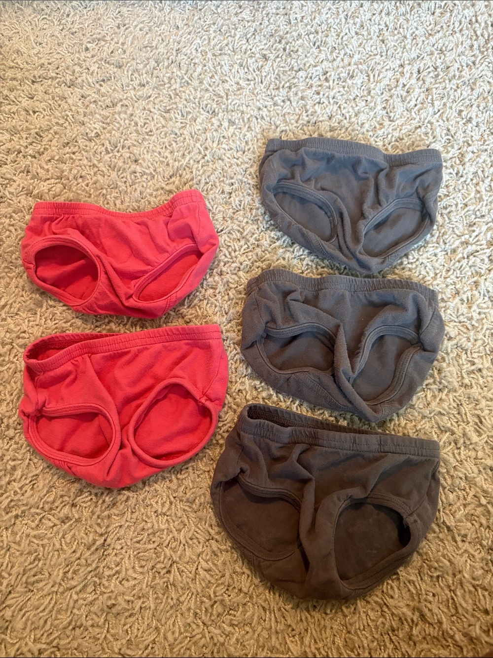 Kids Cotton Underwear Set — Pink and Gray